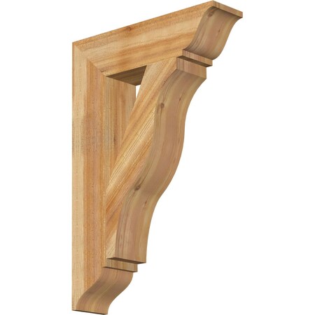 Ekena Millwork Funston Traditional Rough Sawn Bracket, Western Red Cedar, 6"W x 24"D x 36"H BKT06X24X36FST01RWR